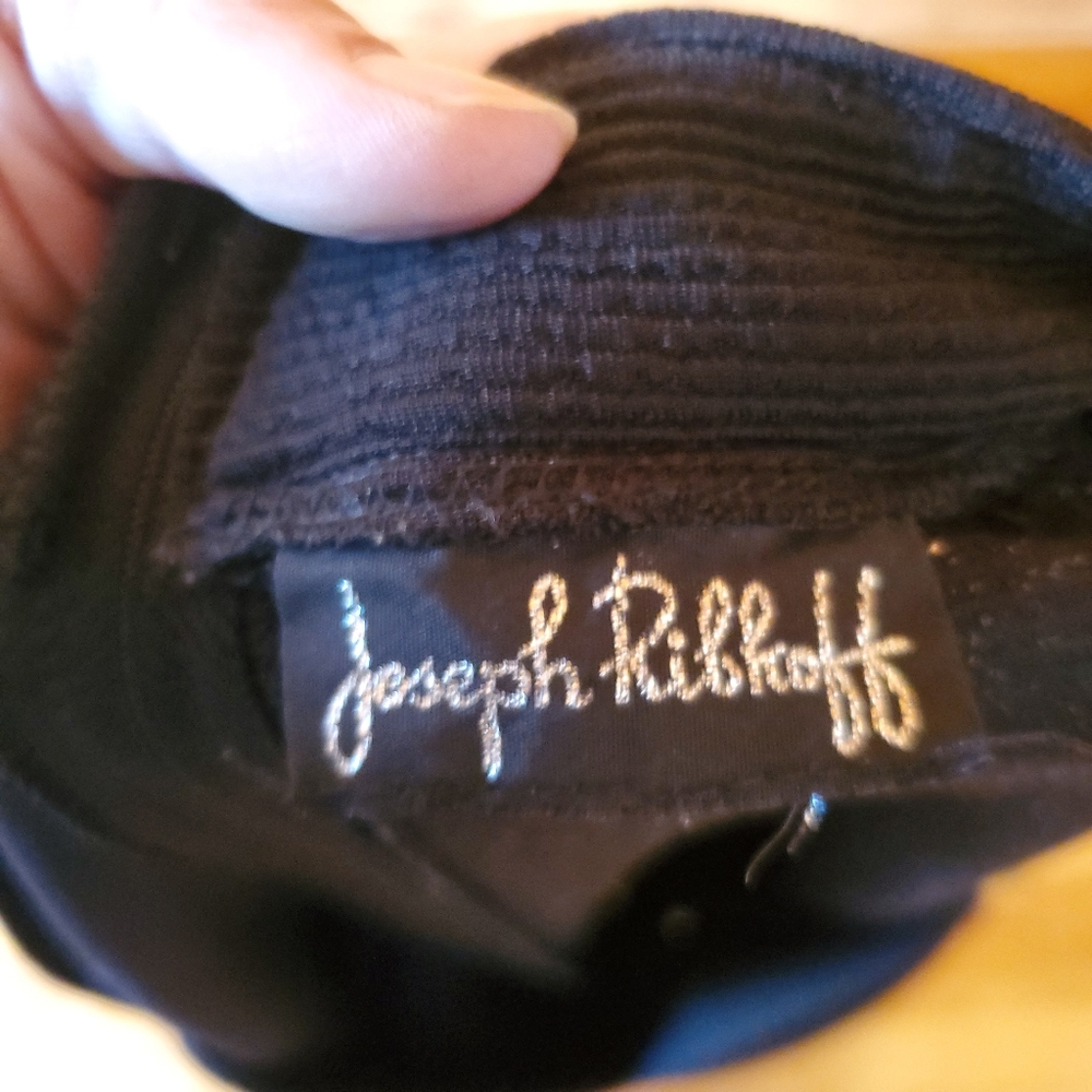 1980s Joseph Ribkoff Black Ribbed Dress - Picture 5 of 5